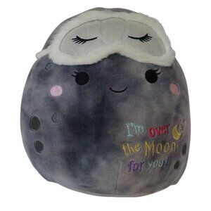 Kellytoy Squishmallows Boulder the Moon Plush Gray Embroidered Valentines Day